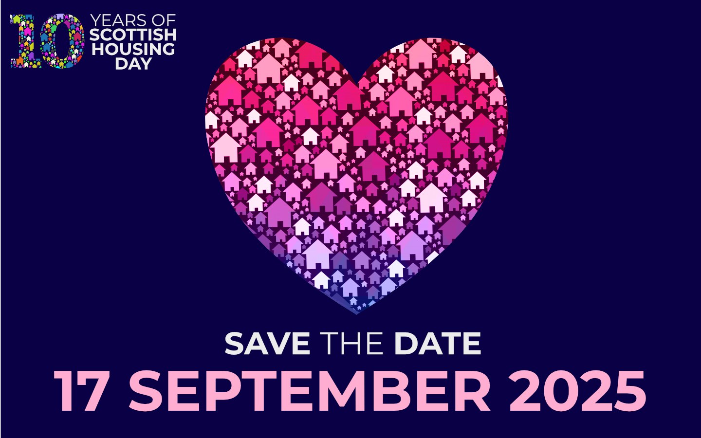 10 years of Scottish Housing day image showing heart