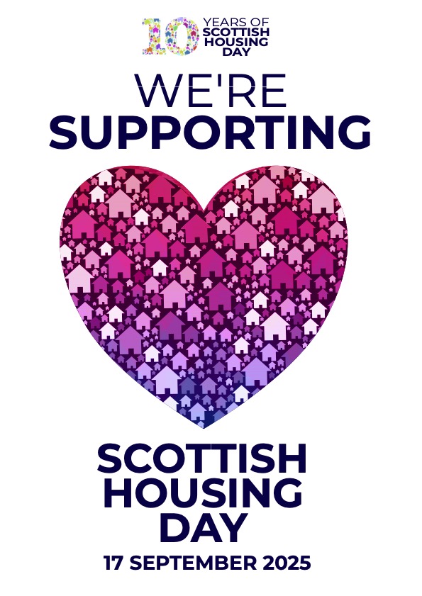 Supporting Scottish Housing Day poster that will use less ink when printed